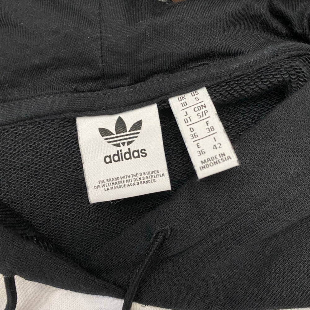Adidas Women Black Crop Top Small